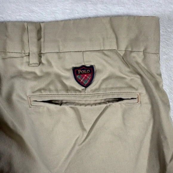 Polo Golf Ralph Lauren Mens Cotton Twill Stretch Khaki Shorts Size 34 - Picture 4 of 12
